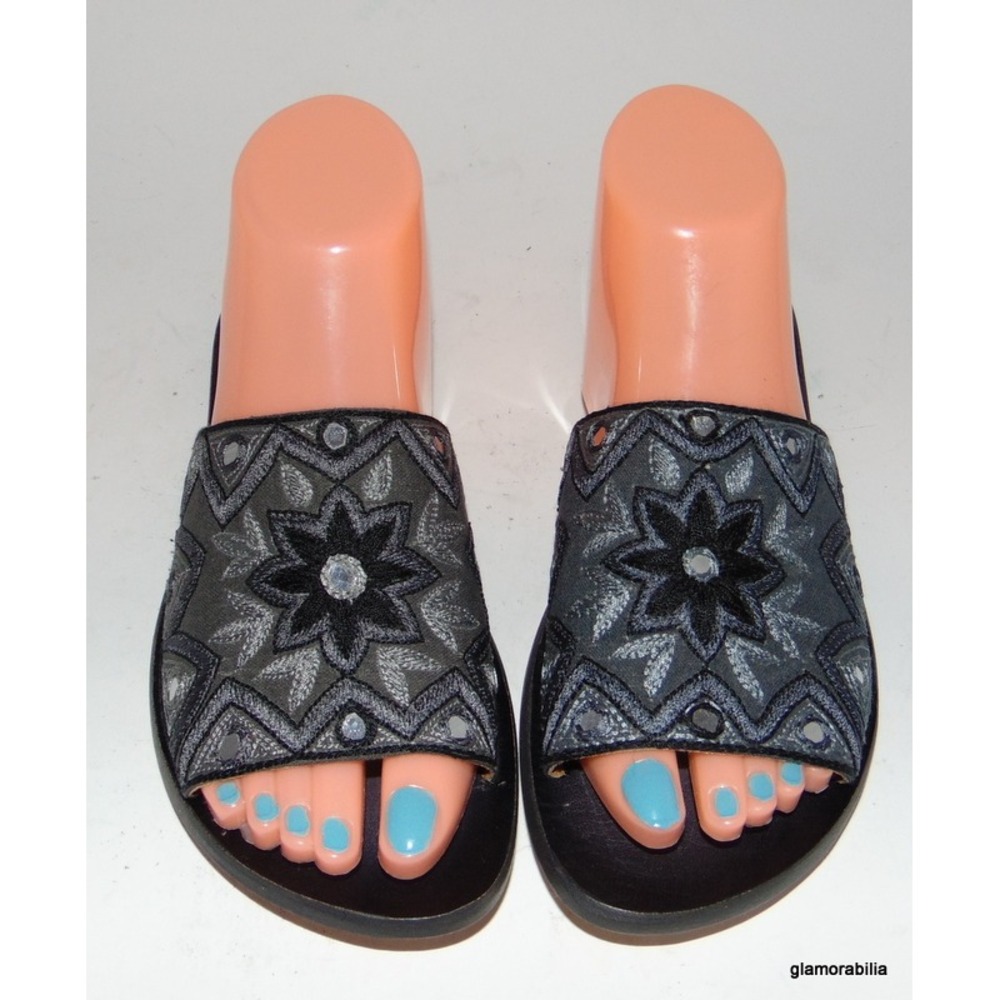 JEFFREY CAMPBELL 'Kimaya' Shisha Embroidered Sandals, 6.5, 37 Anthropologie